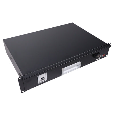 ProX 2U Rack Space 12" Depth Rack Mount Drawer for Audio, DJ, and IT Server rack cases.