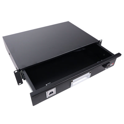 ProX 2U Rack Space 12" Depth Rack Mount Drawer for Audio, DJ, and IT Server rack cases.
