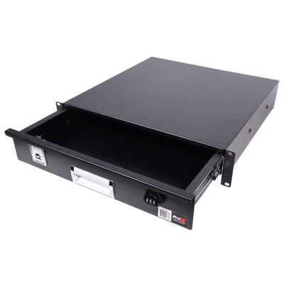 ProX 2U Rack Space 18" Depth Rack Mount Drawer for Audio, DJ, and IT Server rack cases.