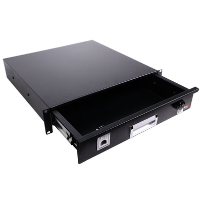 ProX 2U Rack Space 18" Depth Rack Mount Drawer for Audio, DJ, and IT Server rack cases.