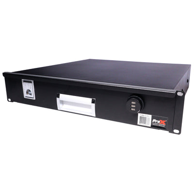 ProX 2U Rack Space 18" Depth Rack Mount Drawer for Audio, DJ, and IT Server rack cases.