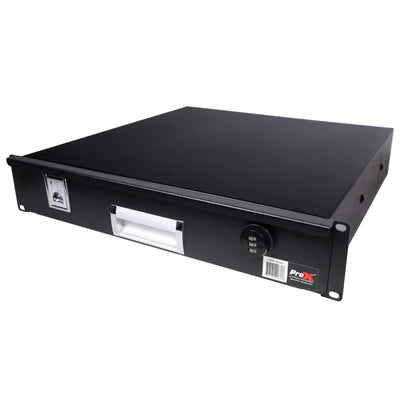 ProX 2U Rack Space 18" Depth Rack Mount Drawer for Audio, DJ, and IT Server rack cases.