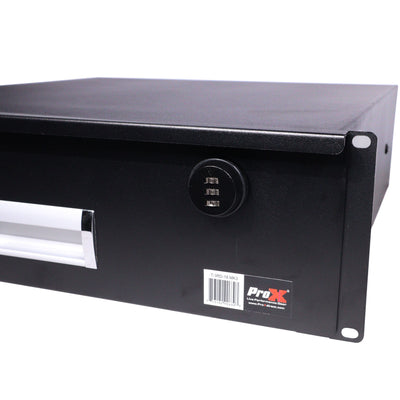 ProX 3U Rack Space 18" Depth Rack Mount Drawer for Audio, DJ, and IT Server rack cases.