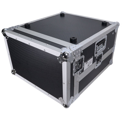 ProX 4U Vertical Rack Mount Flight Case with 10U Top for Mixer Combo Amp Rack