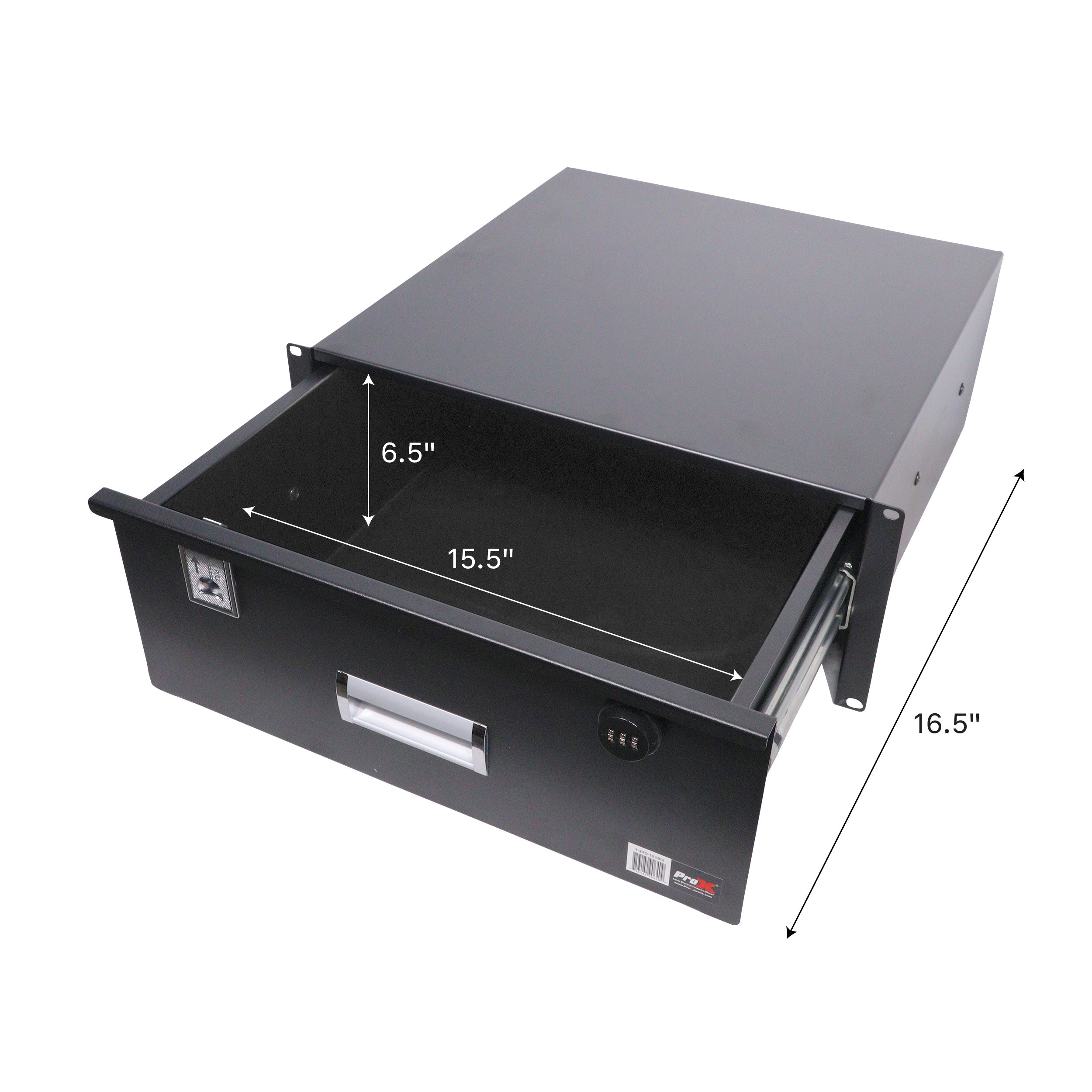 ProX 4U Rack Space 18" Depth Rack Mount Drawer for Audio, DJ, and IT Server rack cases.