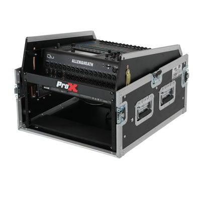 ProX 13U Top Mixer 6U Front Rack Combo Flight Case with Removable Sliding Laptop Shelf