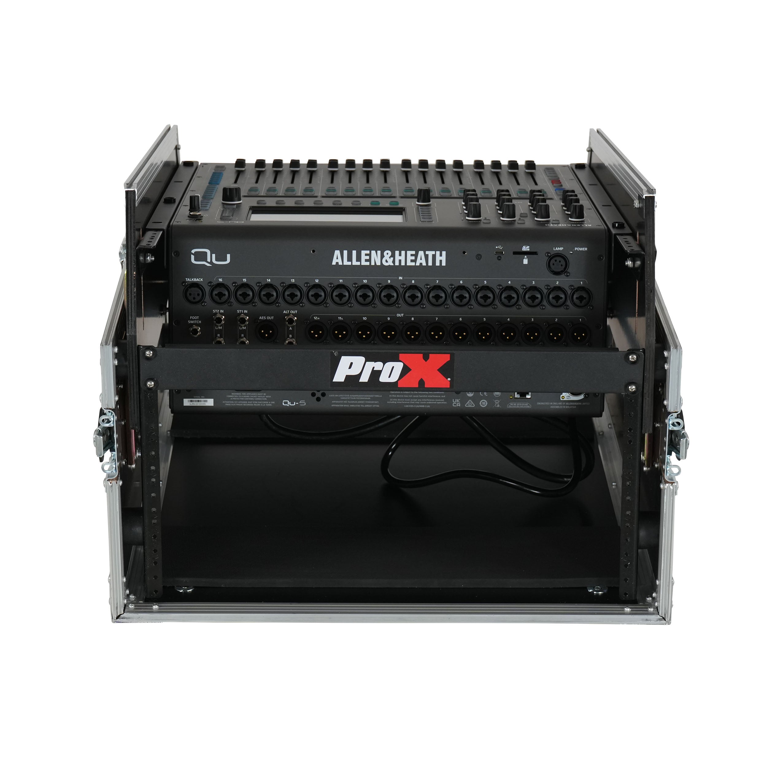 ProX 13U Top Mixer 6U Front Rack Combo Flight Case with Removable Sliding Laptop Shelf