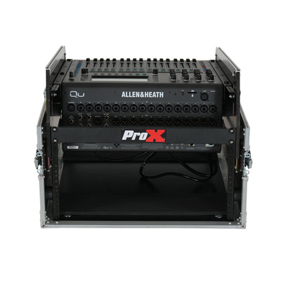 ProX 13U Top Mixer 6U Front Rack Combo Flight Case with Removable Sliding Laptop Shelf