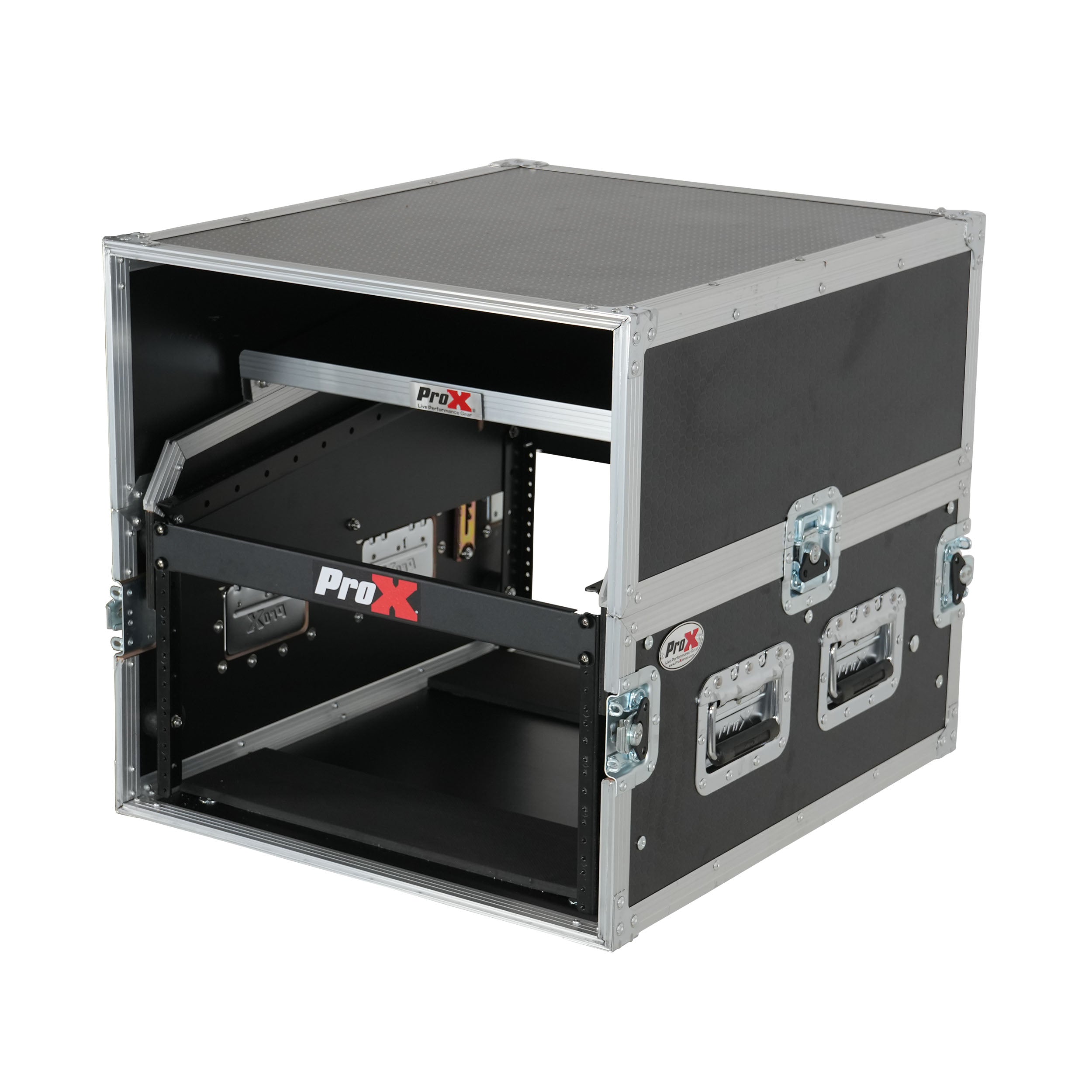 ProX 13U Top Mixer 6U Front Rack Combo Flight Case with Removable Sliding Laptop Shelf