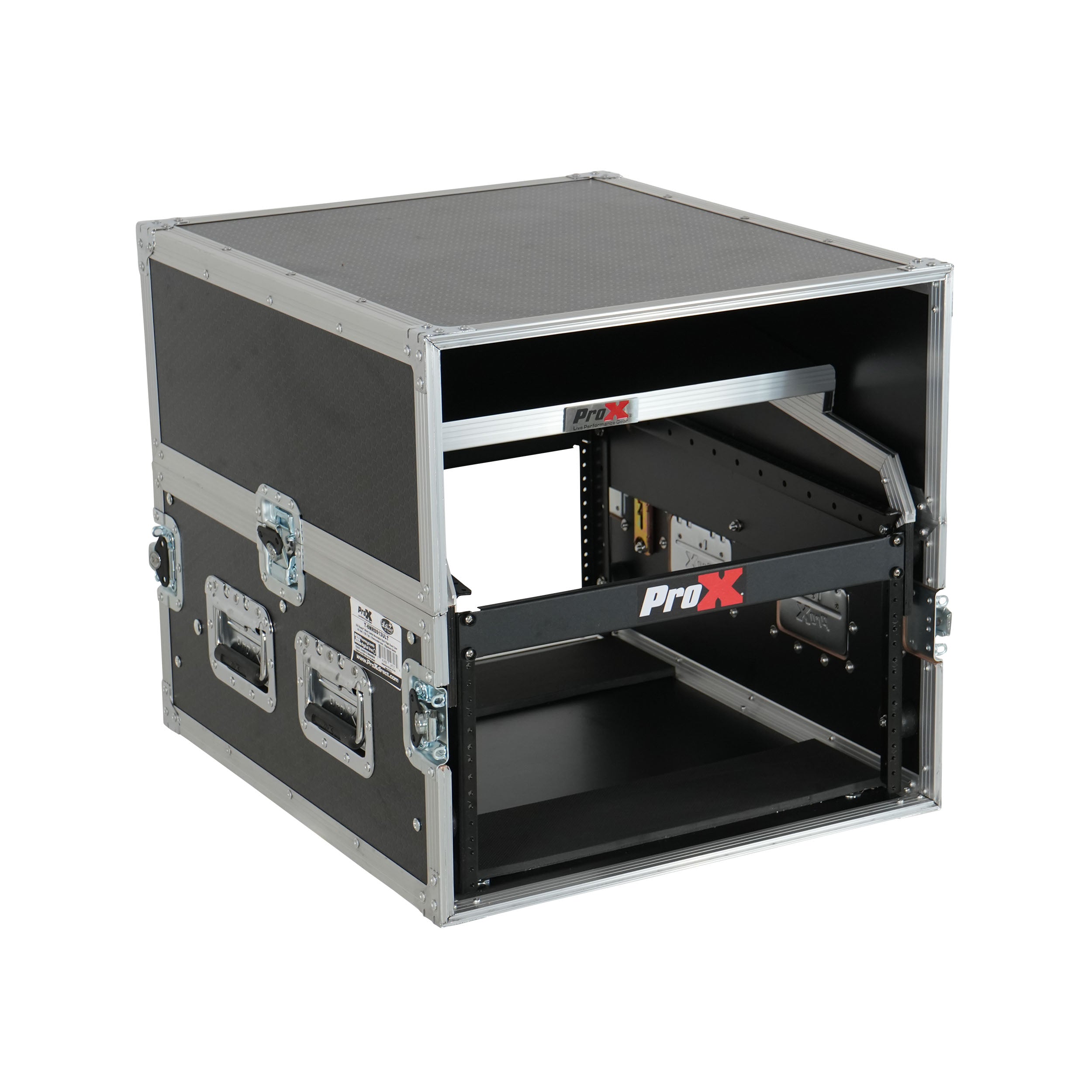 ProX 13U Top Mixer 6U Front Rack Combo Flight Case with Removable Sliding Laptop Shelf