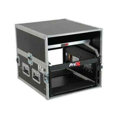 ProX 13U Top Mixer 6U Front Rack Combo Flight Case with Removable Sliding Laptop Shelf