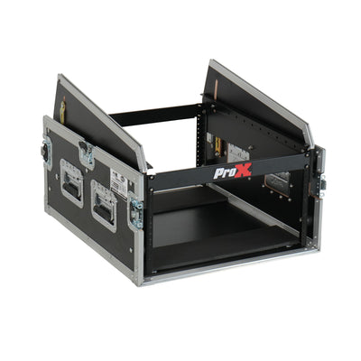 ProX 13U Top Mixer 6U Front Rack Combo Flight Case with Removable Sliding Laptop Shelf