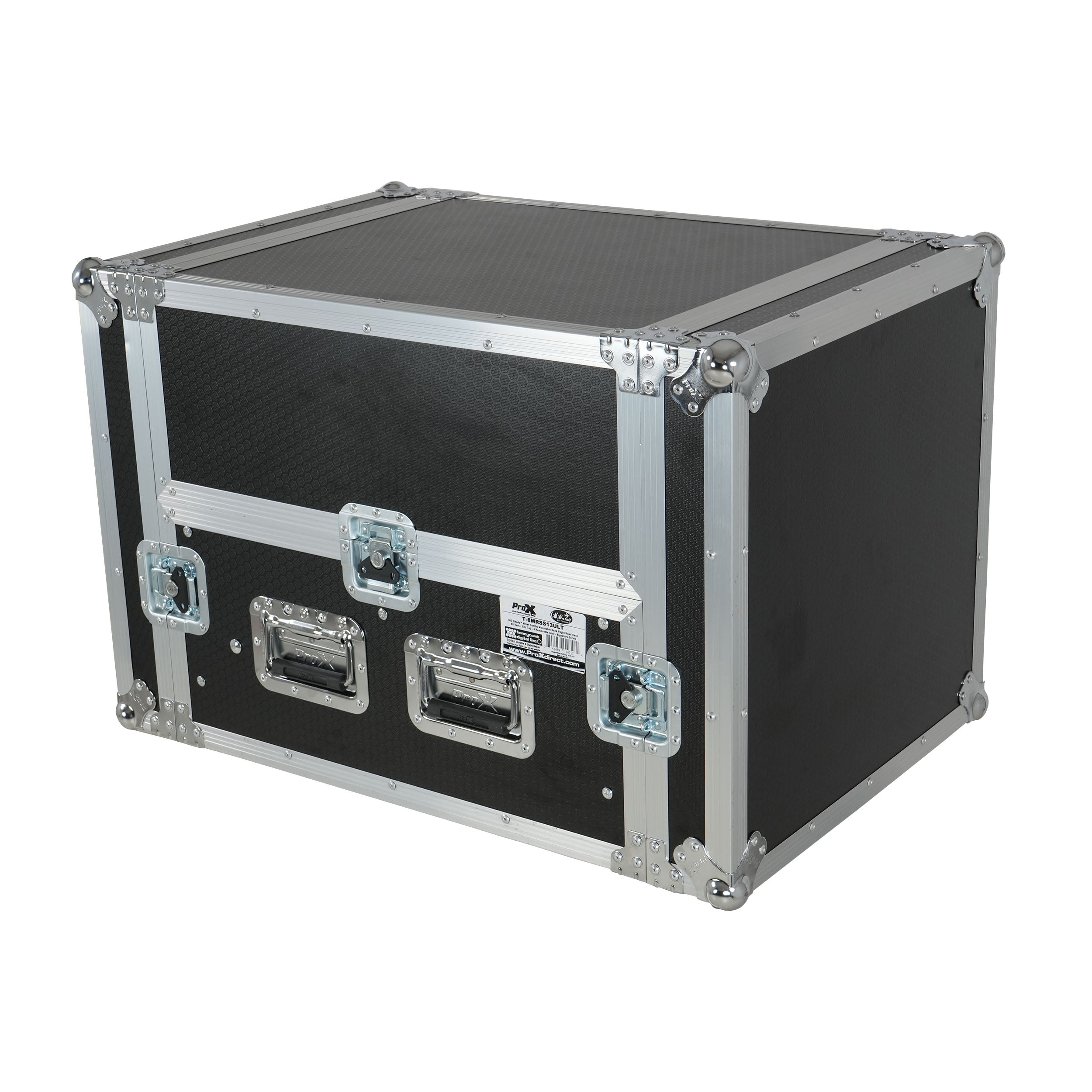 ProX 13U Top Mixer 6U Front Rack Combo Flight Case with Removable Sliding Laptop Shelf