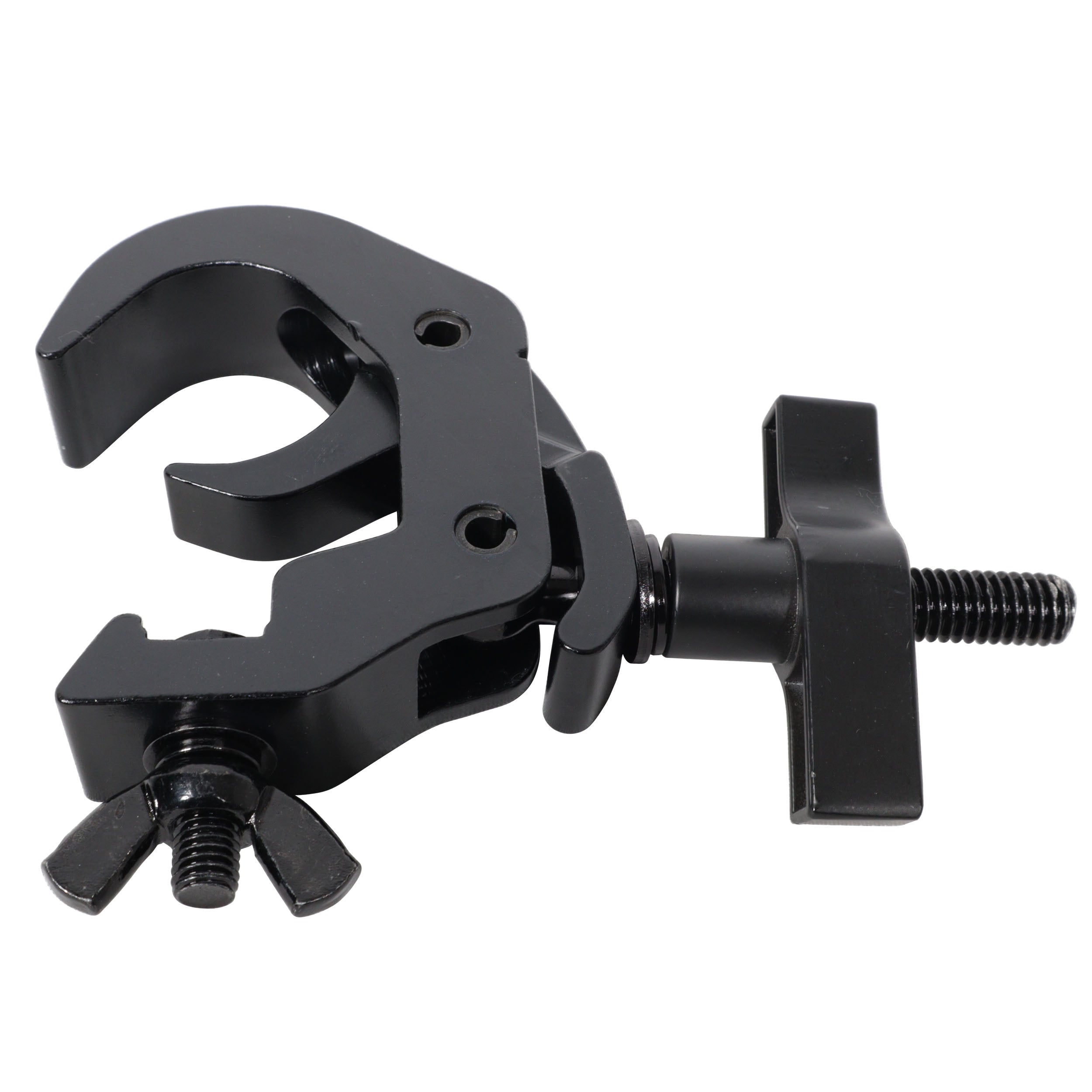 ProX Set of 4 Aluminum Self-Locking M10 Clamp with Big Wing Knob for 2" Truss Tube Capacity 330 lbs. Black Finish