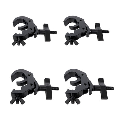ProX Set of 4 Aluminum Self-Locking M10 Clamp with Big Wing Knob for 2" Truss Tube Capacity 330 lbs. Black Finish