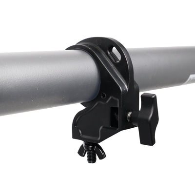ProX Aluminum Hook Style M10 Clamp with Big Wing Knob for 2" Truss Tube Capacity 45 Lbs. Black Finish