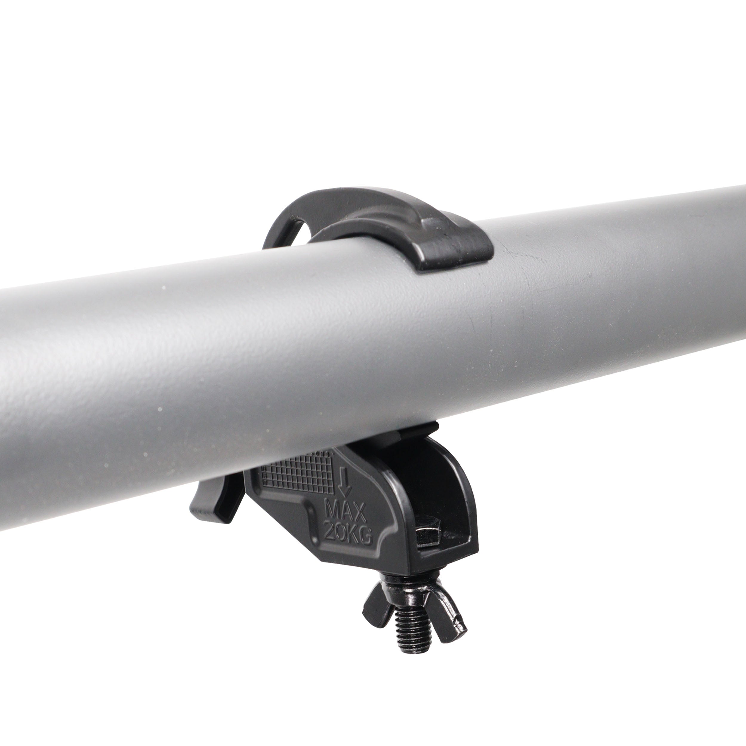 ProX Aluminum Hook Style M10 Clamp with Big Wing Knob for 2" Truss Tube Capacity 45 Lbs. Black Finish