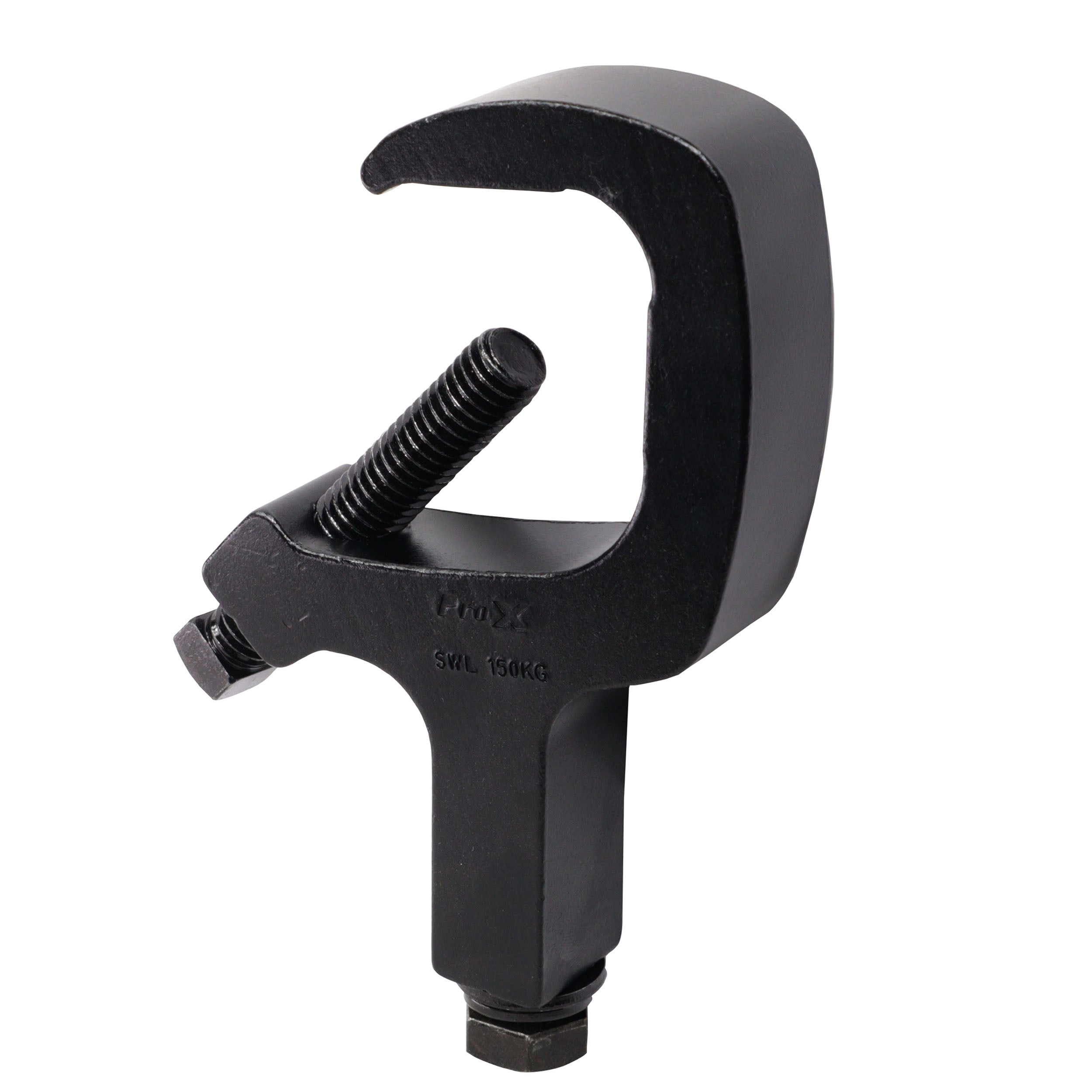 ProX Aluminum C-Clamp for 1.5 to 2" Truss Tube Capacity 330 lbs. Black Finish