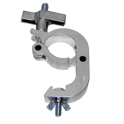 ProX Aluminum Pro Slim Hook Style M10 Clamp with Big Wing Knob for 2" Truss Tube Capacity 330 Lbs.