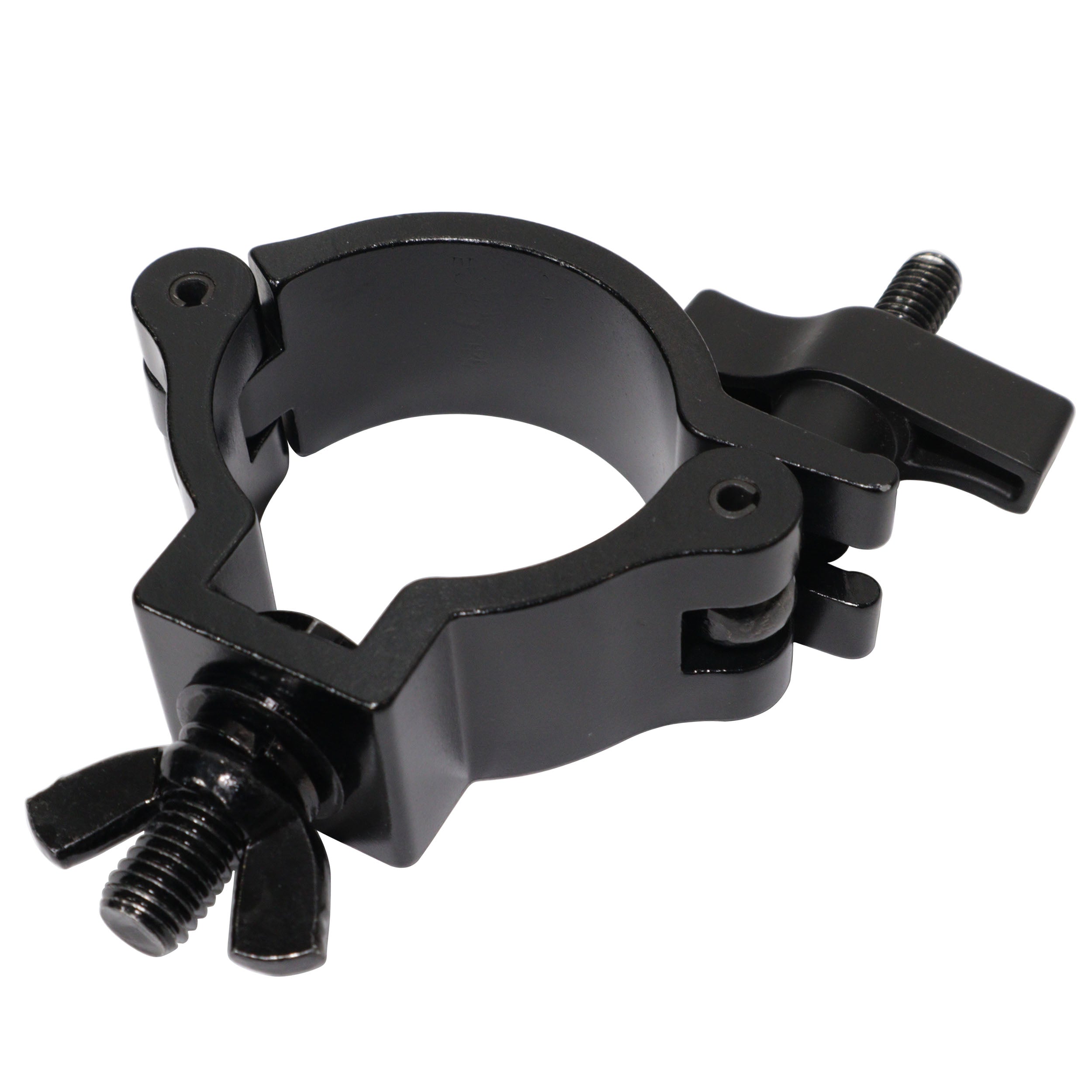 ProX Aluminum Slim M10 O-Clamp with Big Wing Knob for 2" Truss Tube Capacity 165 lbs. Black Finish