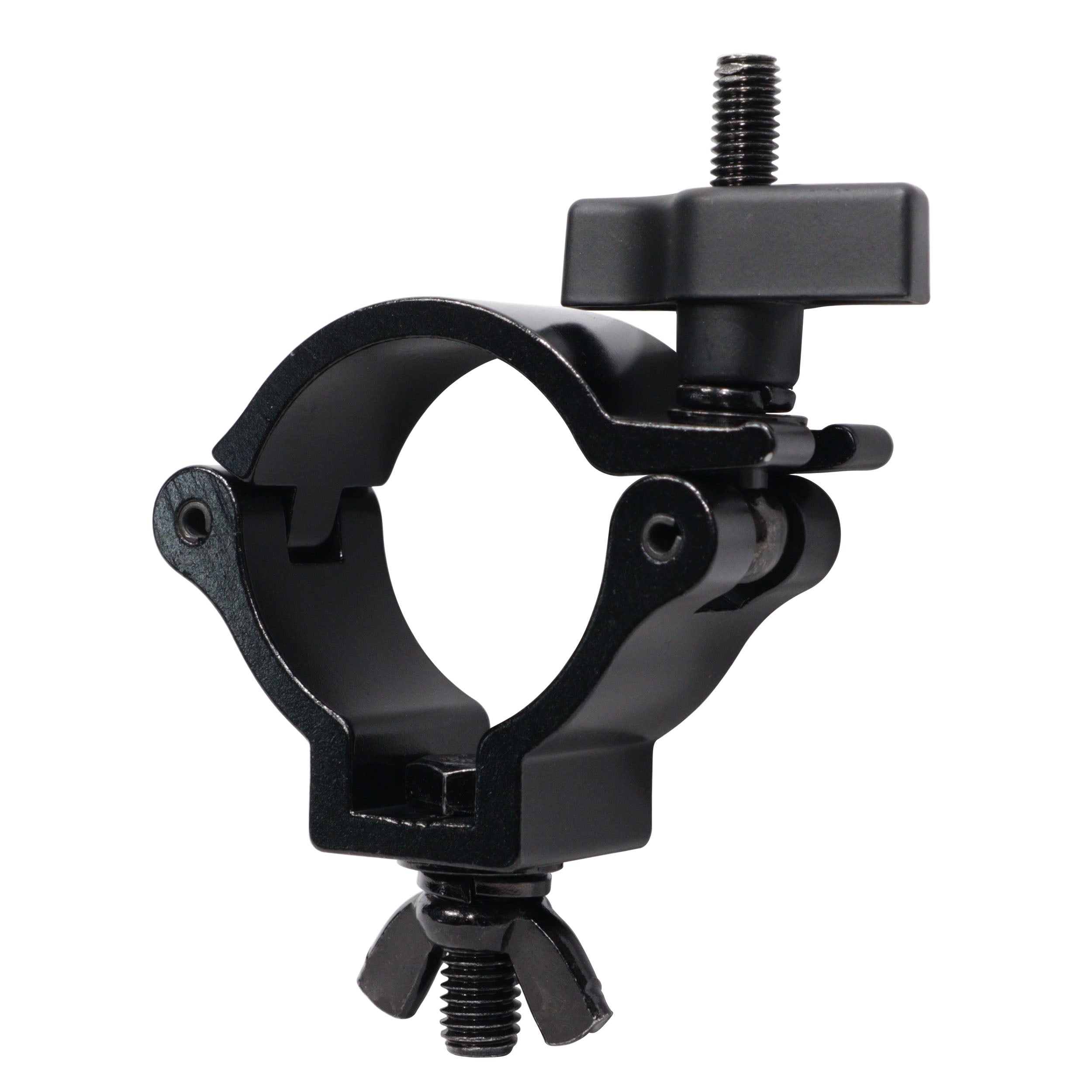 ProX Aluminum Slim M10 O-Clamp with Big Wing Knob for 2" Truss Tube Capacity 165 lbs. Black Finish