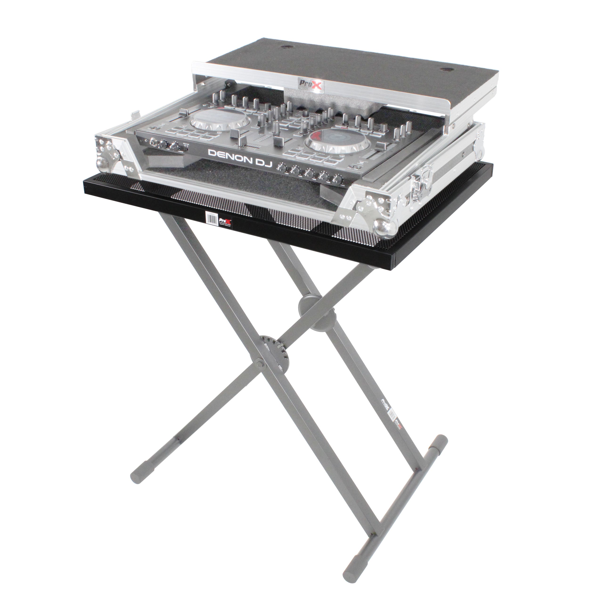 ProX Utility Music Keyboard X Stand Table Top Add on for DJ Controller Flight Case Midi Controllers Laptop
