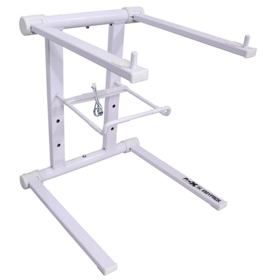 ProX XO DJ Foldable Laptop Stand with Adjustable Shelf & Carrying Bag - WHITE
