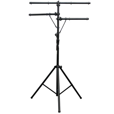 ProX Height Adjustable DJ Lighting Stand with (2) Side Bars – adjusts up to 12 Ft Height