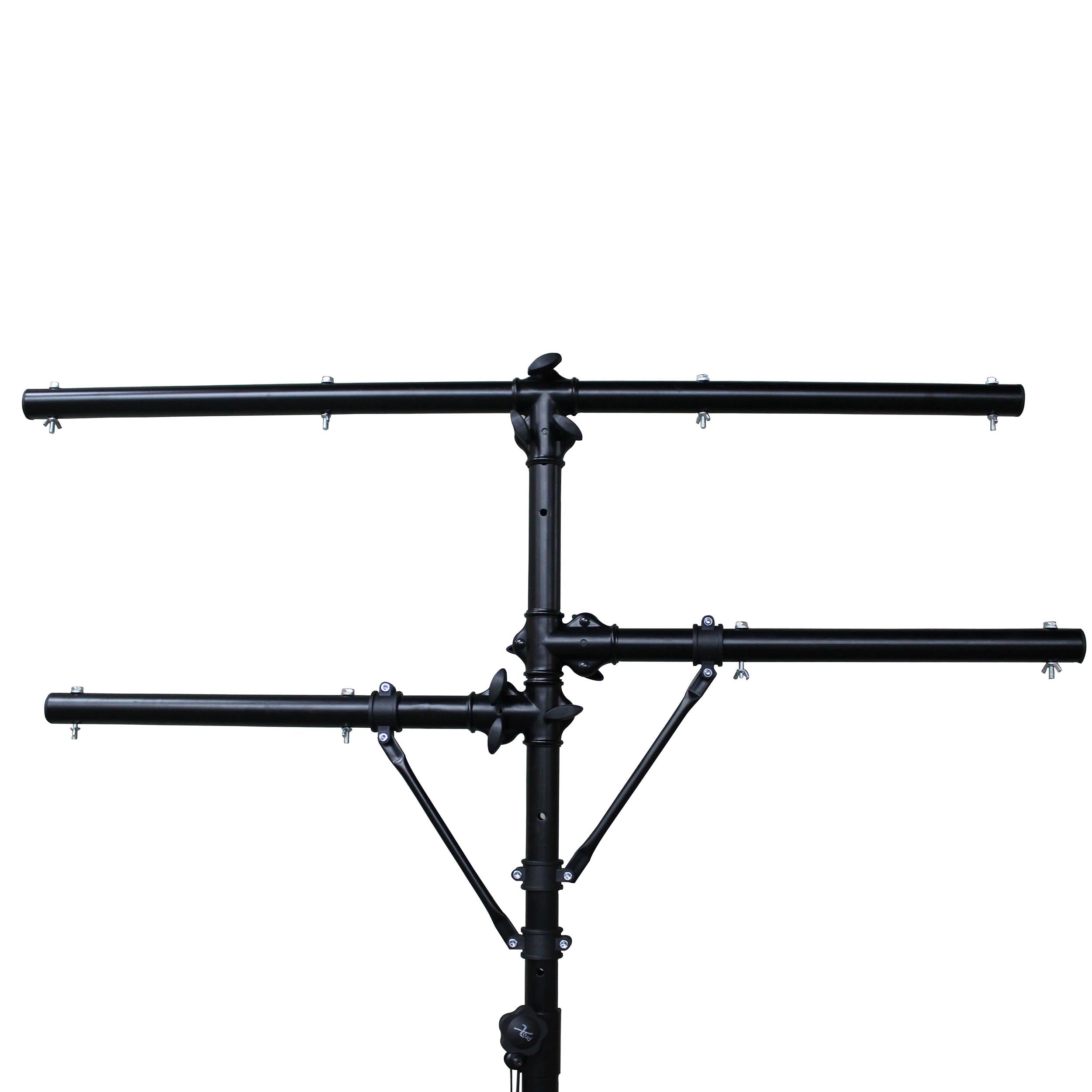 ProX Height Adjustable DJ Lighting Stand with (2) Side Bars – adjusts up to 12 Ft Height