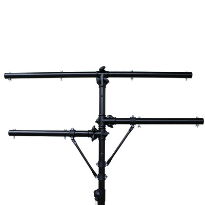 ProX Height Adjustable DJ Lighting Stand with (2) Side Bars – adjusts up to 12 Ft Height