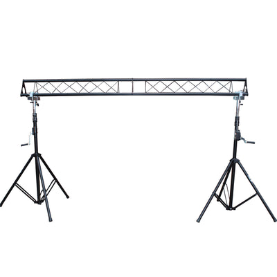 ProX 10-Feet Height Adjustable Portable Crank Lighting Stand System with included 2x T-Bars Triangle Truss for 5ft 10ft 15ft Width