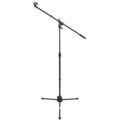 ProX 6 Ft Pro Tripod Microphone Concert Musician DJ Stand With Boom and Mic Clip