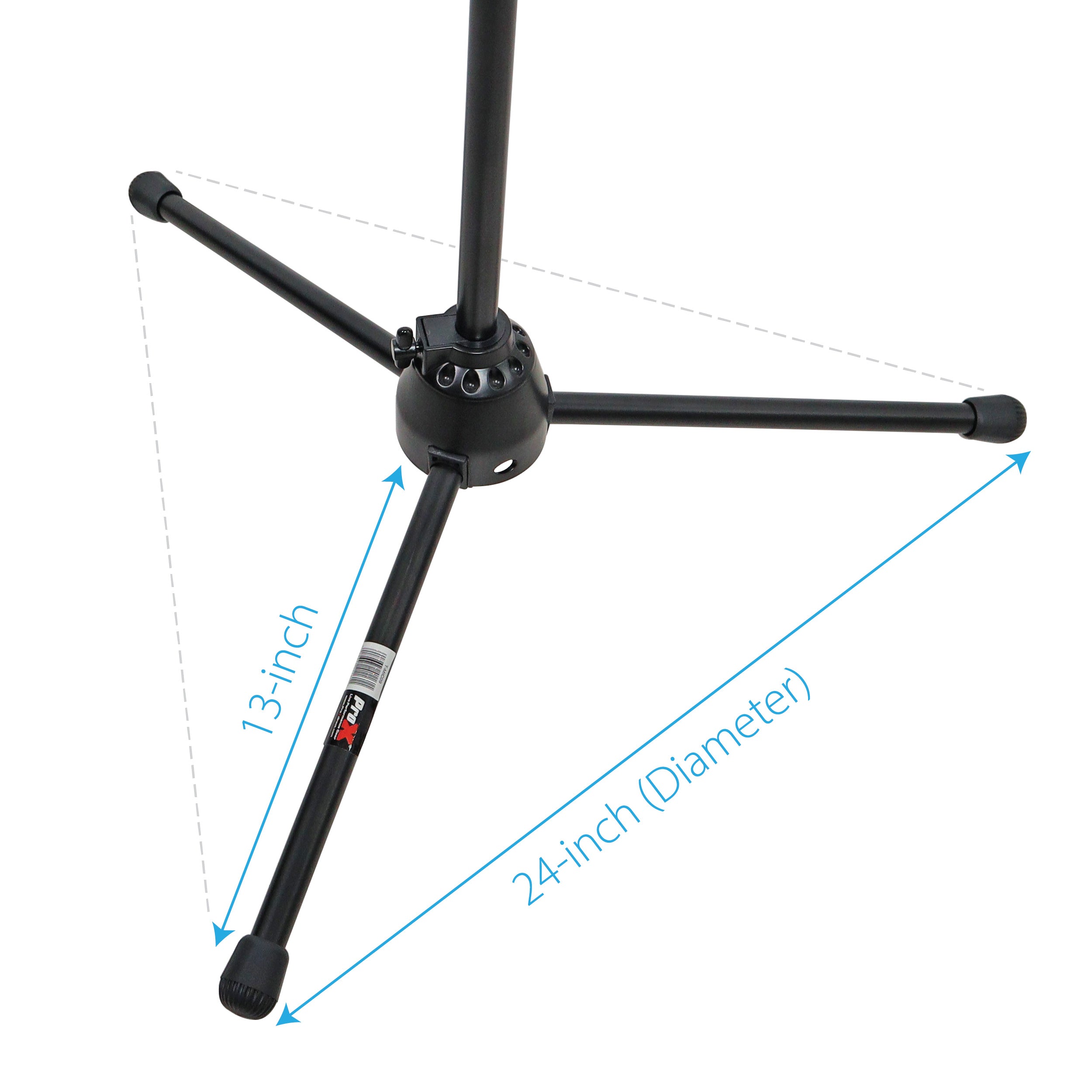 ProX 6 Ft Pro Tripod Microphone Concert Musician DJ Stand With Boom and Mic Clip