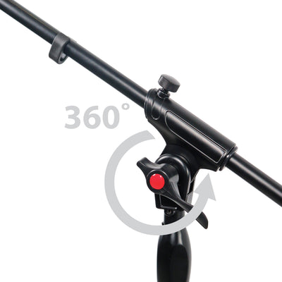 ProX 6 Ft Pro Tripod Microphone Concert Musician DJ Stand With Boom and Mic Clip