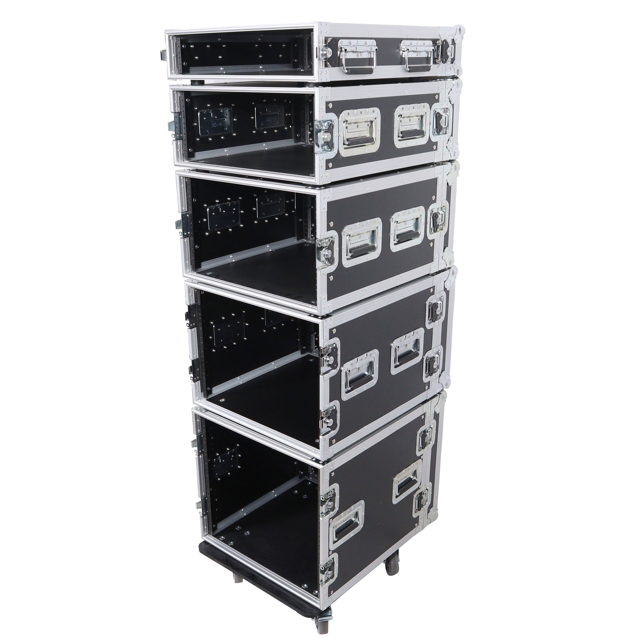 ProX 10U Rack Space ATA Style Flight Case 19 Inch Depth with 4" Casters