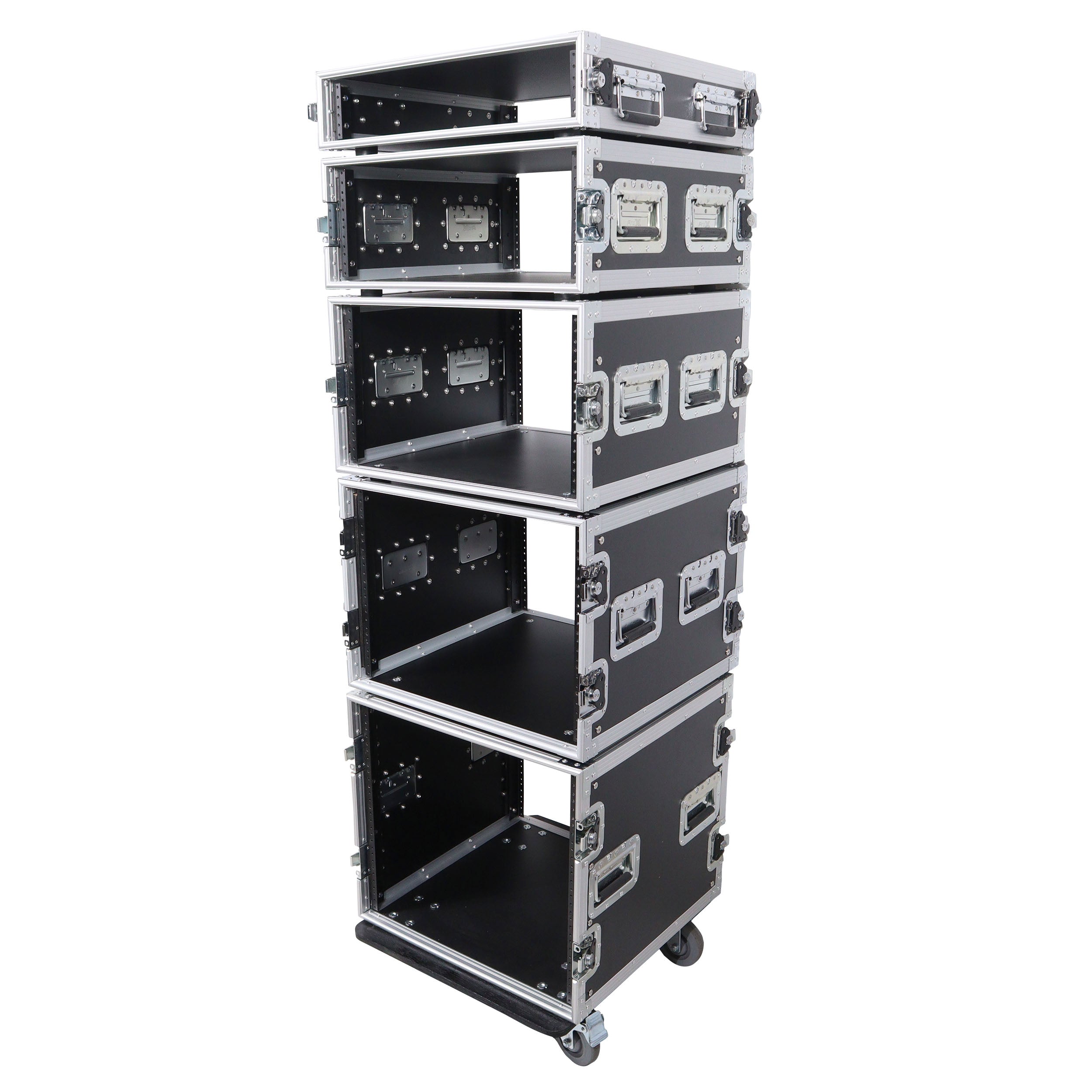 ProX 10U Rack Space ATA Style Flight Case 19 Inch Depth with 4" Casters