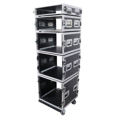 ProX 10U Rack Space ATA Style Flight Case 19 Inch Depth with 4" Casters