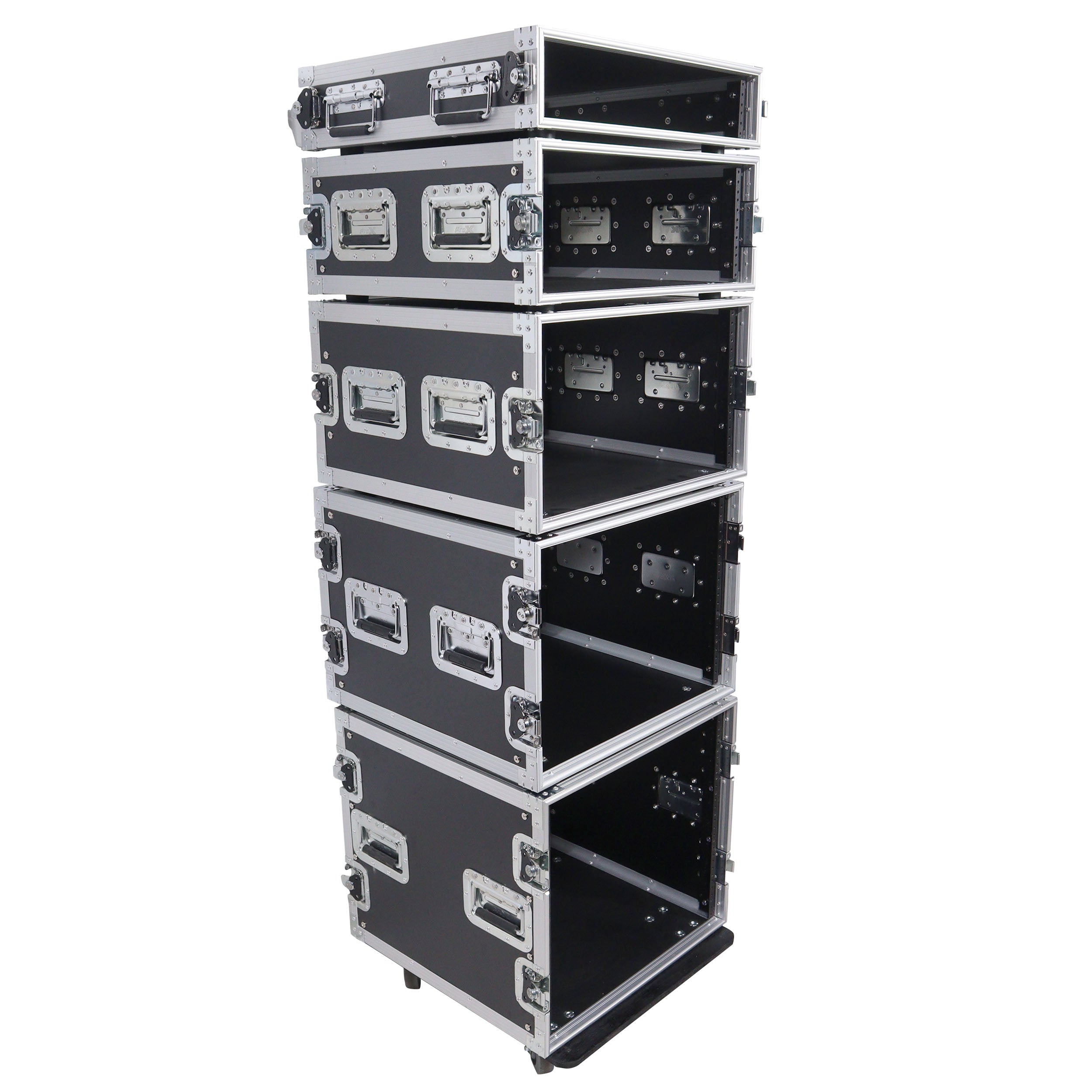 ProX 10U Rack Space ATA Style Flight Case 19 Inch Depth with 4" Casters