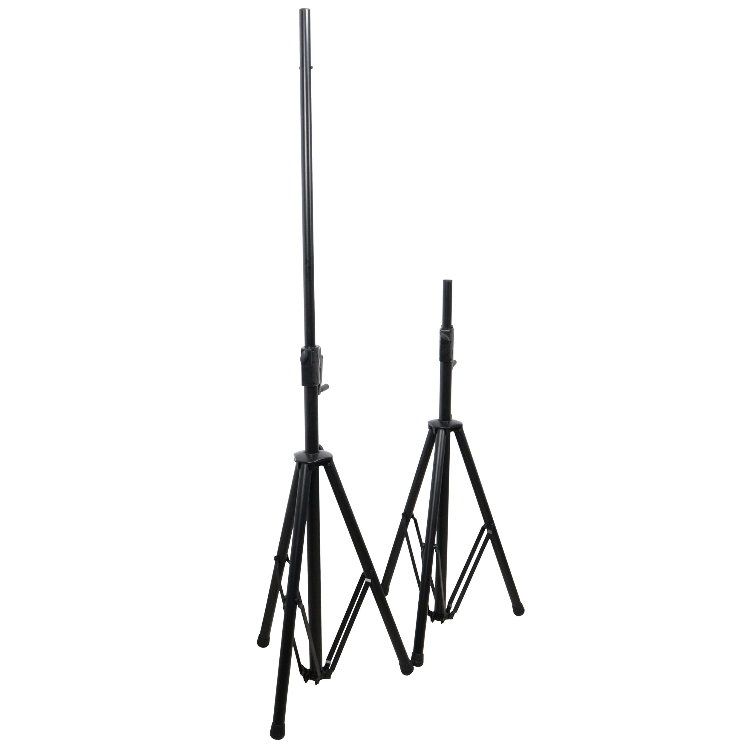 ProX 6' Ft Twin Pack Professional Telescoping Crank Speaker Stand Set with Carrying Bag Black Finish
