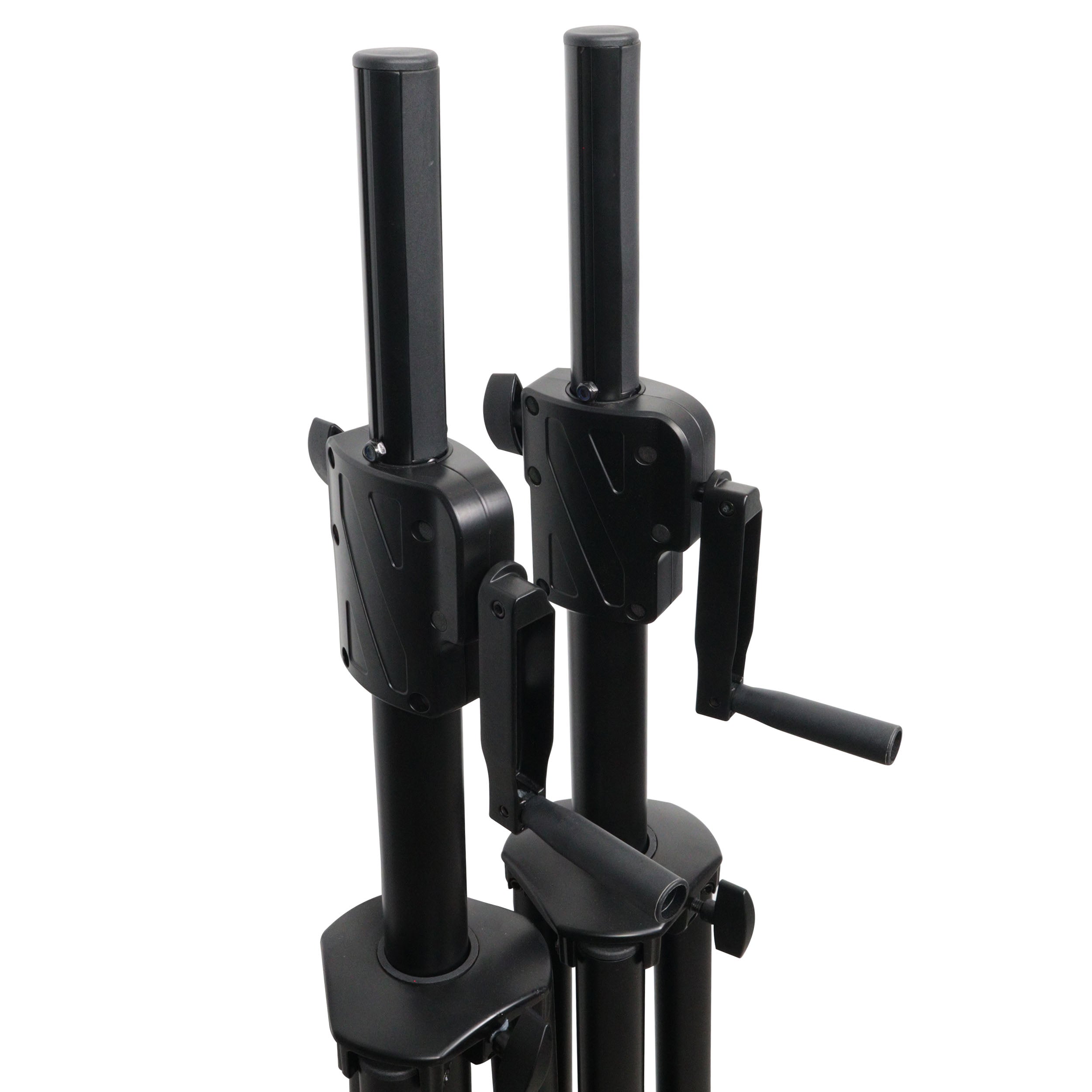ProX 6' Ft Twin Pack Professional Telescoping Crank Speaker Stand Set with Carrying Bag Black Finish
