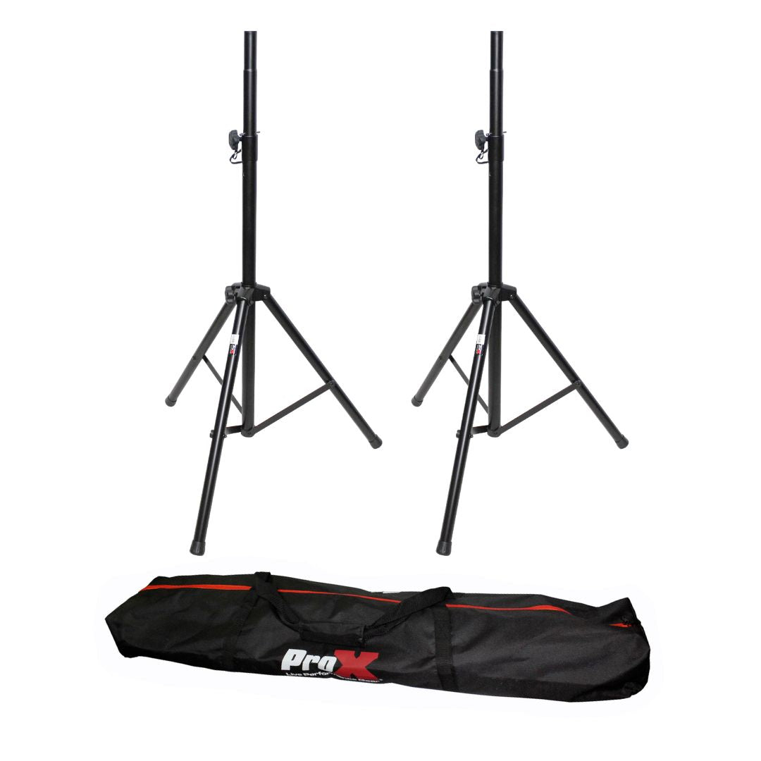 ProX Set of 2 Heavy Duty DJ PA Production PA 6FT 72" All Metal Speaker Tripod Stand W/Carrying bag
