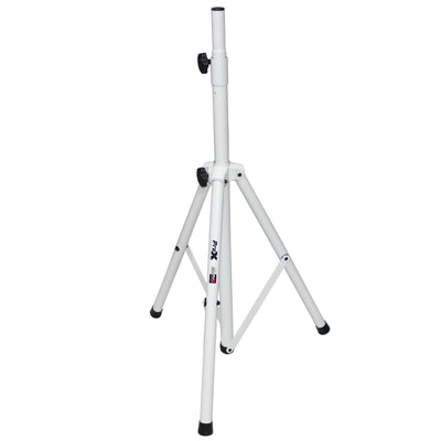 ProX White Heavy-Duty All Metal Speaker Tripod Stand Set of 2, 4-7 ft. (44"-84") Cloud Series