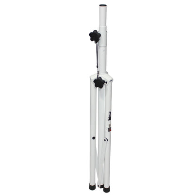 ProX White Heavy-Duty All Metal Speaker Tripod Stand Set of 2, 4-7 ft. (44"-84") Cloud Series