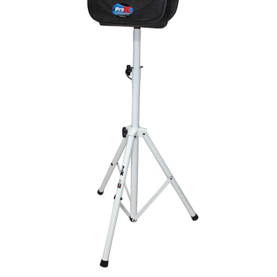ProX White Heavy-Duty All Metal Speaker Tripod Stand Set of 2, 4-7 ft. (44"-84") Cloud Series