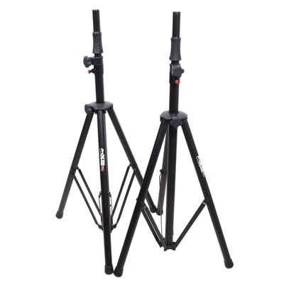 ProX Set of 2 Pro Air-Powered tripod Speaker stand in Black w/ Carry Bag