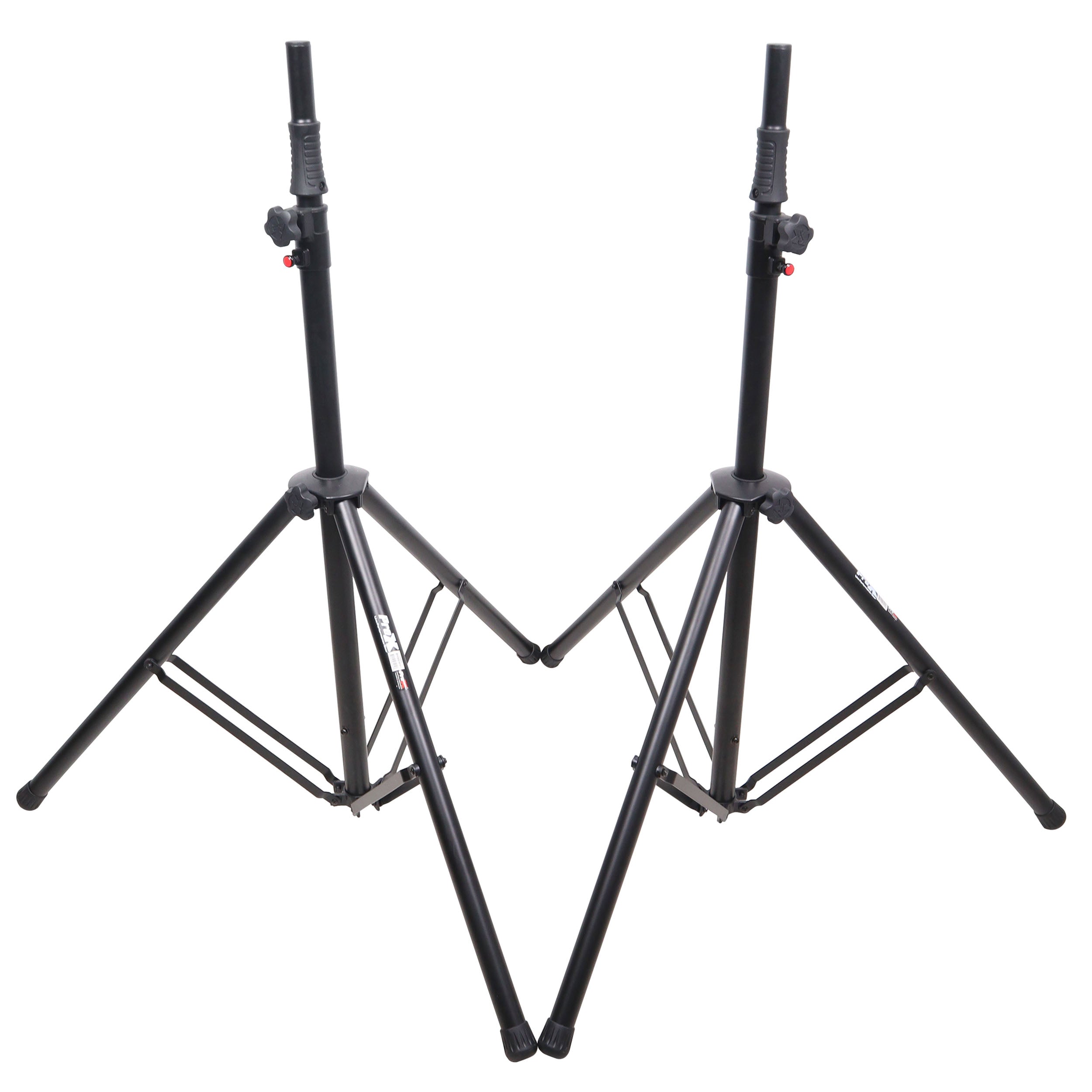 ProX Set of 2 Pro Air-Powered tripod Speaker stand in Black w/ Carry Bag