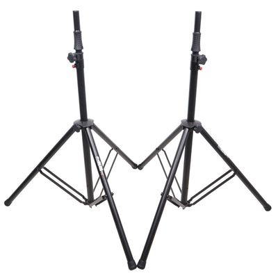 ProX Set of 2 Pro Air-Powered tripod Speaker stand in Black w/ Carry Bag