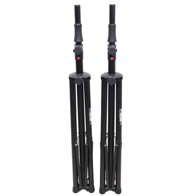 ProX Set of 2 Pro Air-Powered tripod Speaker stand in Black w/ Carry Bag