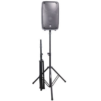 ProX Set of 2 Pro Air-Powered tripod Speaker stand in Black w/ Carry Bag