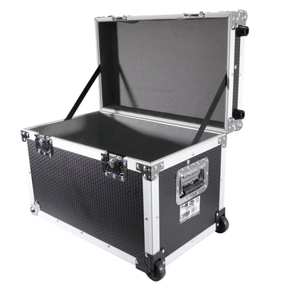 ProX Rolling Utility Case W/ Retractable Handle and Low-Profile Recessed Wheels 17x24.5x15" Exterior For Cabales/100 LP Vinyl Records